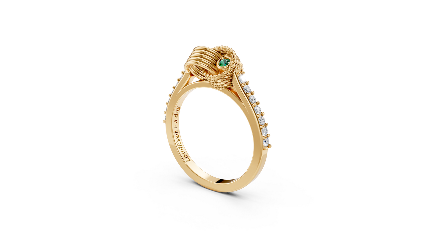 Love Knot Ring with Brithstone - JWL-online.com