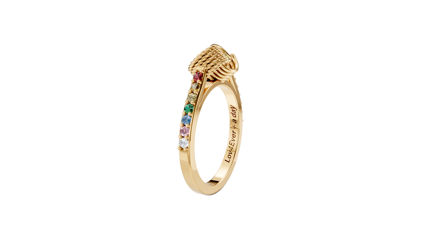 Love Knot Rainbow Pride Ring