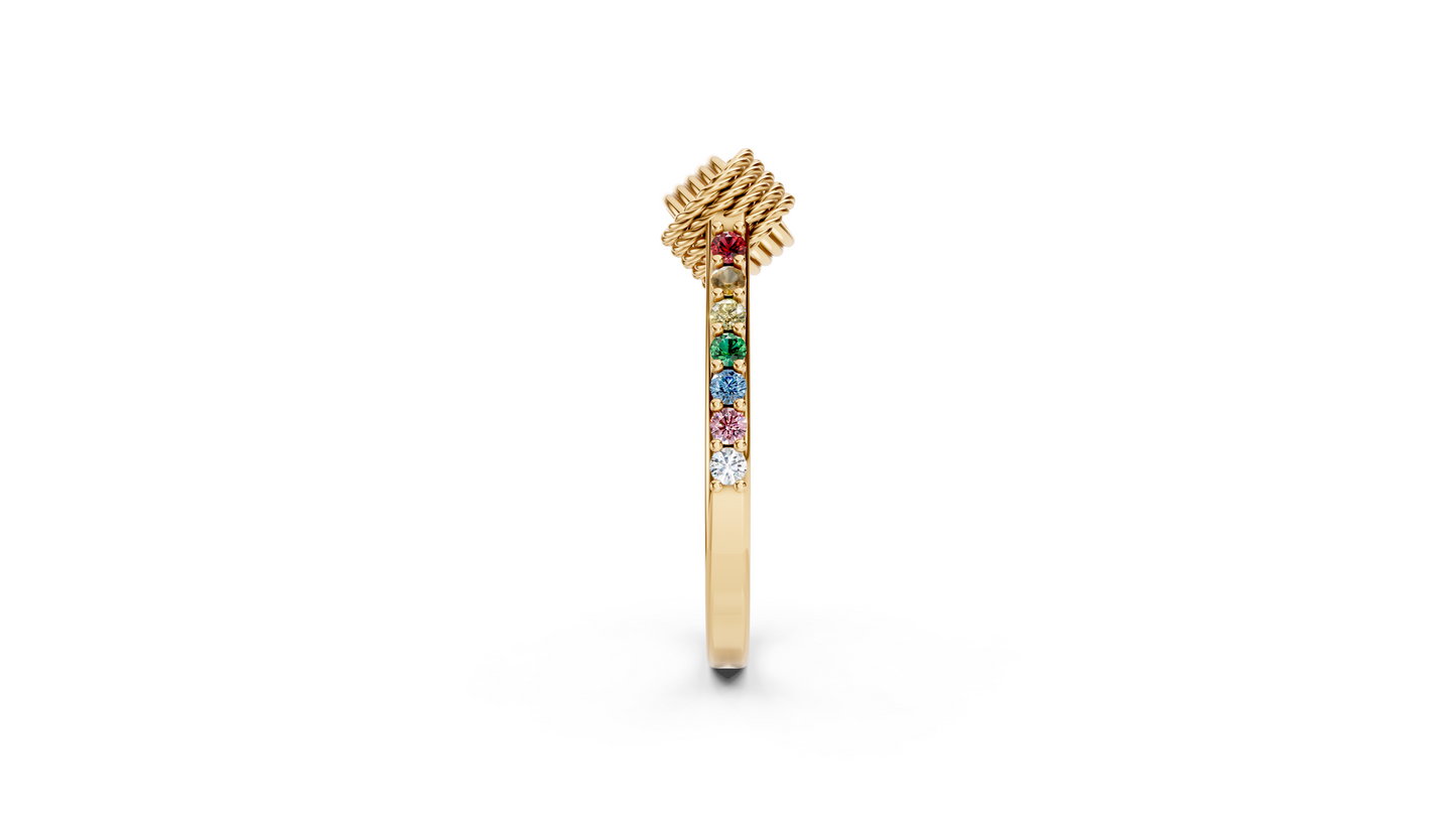 Love Knot Rainbow Pride Ring