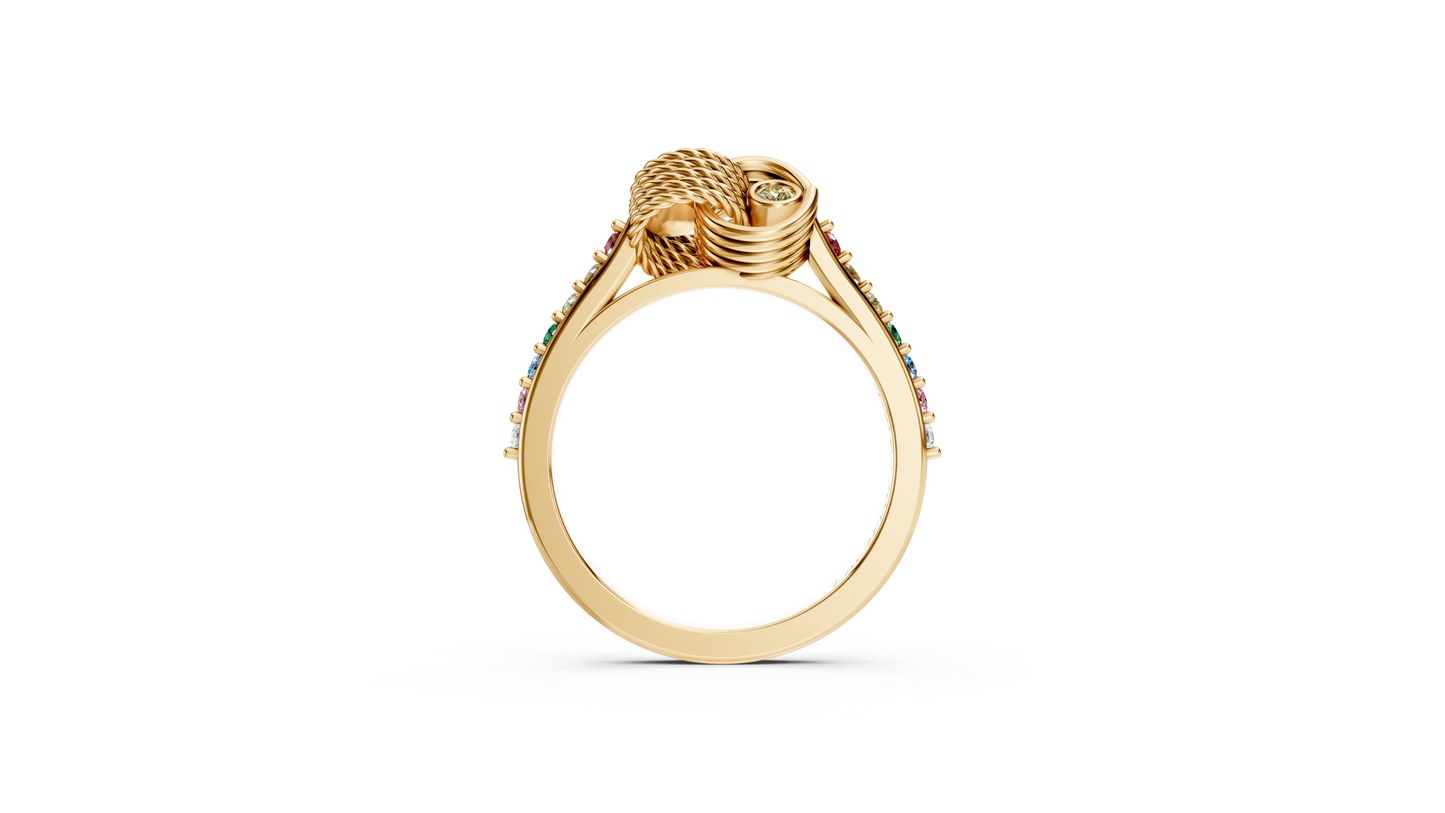 Love Knot Rainbow Pride Ring